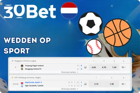 30Bet Wedden op Sport - Sportweddenschappen met voetbal, basketbal en meer