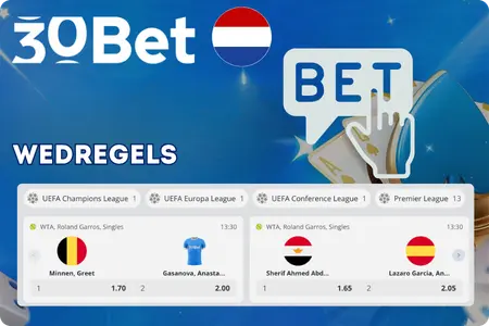 Wedregels bij 30Bet Casino voor Nederlandse spelers